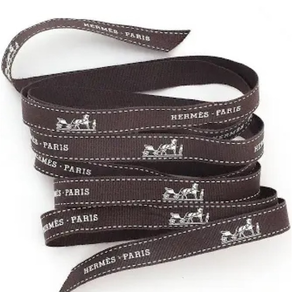 Authentic Hermes Brown Ribbon - image 1